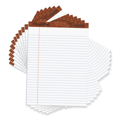 "The Legal Pad" Ruled Perforated Pad, Wide/Legal Rule, (50) White 8.5 x 11.75 Sheets, Dozen