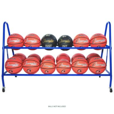 Heavy-Duty Deluxe Ball Cart, Metal, 132 Lb Capacity, 17.5 x 59 x 35.75, Blue