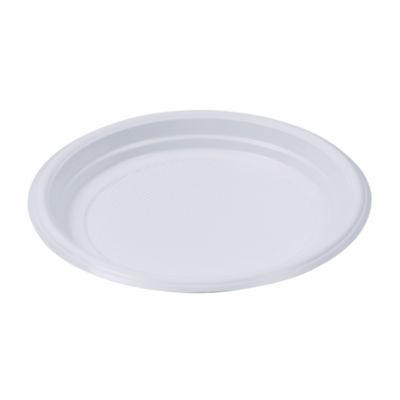 Hi-Impact Plastic Dinnerware, Plate, 9" Dia, White, 500/Carton