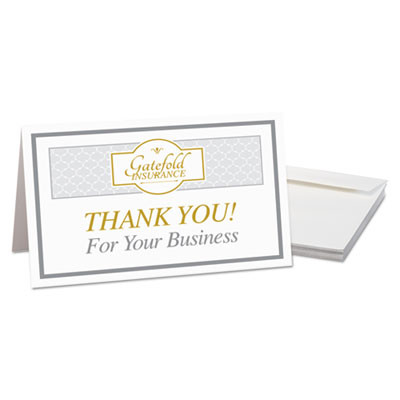 Half-Fold Greeting Cards With Matching Envelopes, Inkjet, 85 Lb, 5.5 x 8.5, Matte White, 1 Card/Sheet, 30 Sheets/Box