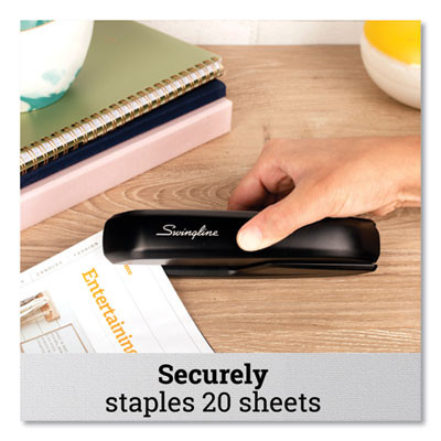Standard Eco Full Strip Desk Stapler, 15-Sheet Capacity, Black