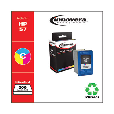 Remanufactured Tri-Color Ink, Replacement For 57 (C6657An), 400 Page-Yield