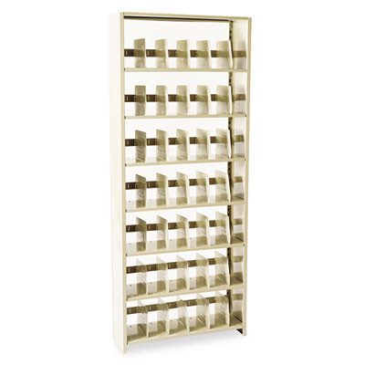 Snap-Together Steel Seven-Shelf Closed Starter Set, 36w X 12d X 88h, Sand