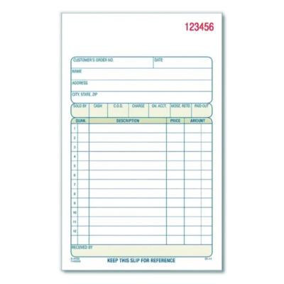 Multipart Sales Order Pad, Two-Part Carbonless, 4.19 x 6.69, 50 Forms/Pad, 3 Pads/Pack
