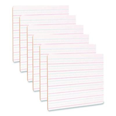 Double-Sided Dry Erase Board, 9 x 12, White Surface, 6/Pack