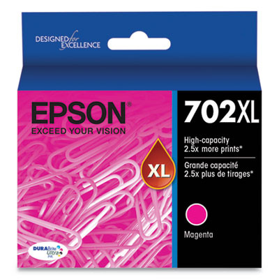 T702Xl320-S (702Xl) Durabrite Ultra High-Yield Ink, 950 Page-Yield, Magenta