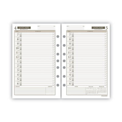 1-Page-Per-Day Planner Refills, 8.5 x 5.5, White Sheets, 12-Month (Jan To Dec): 2026