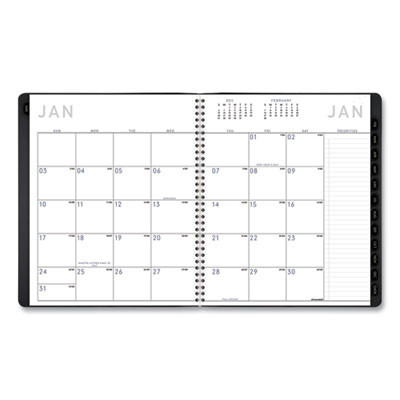 Contemporary Monthly Planner, Premium Paper, 11 x 9, Black Cover, 12-Month (Jan To Dec): 2026