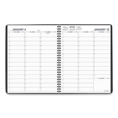 Weekly Appointment Book, 11 x 8.25, Black Cover, 13-Month: Jan 2026 To Jan 2027