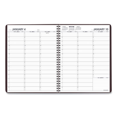 Weekly Appointment Book, 11 x 8.25, Winestone Cover, 13-Month: Jan 2026 To Jan 2027