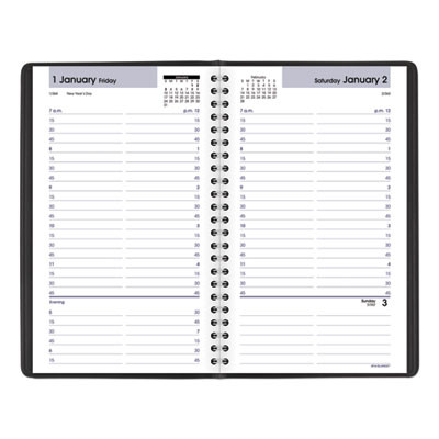 Dayminder Daily Appointment Book, 8.5 x 5.5, Black Cover, 12-Month (Jan To Dec): 2026