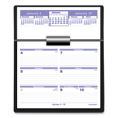 Flip-A-Week Desk Calendar And Base, 7 x 5.5, White Sheets, 12-Month (Jan To Dec): 2026