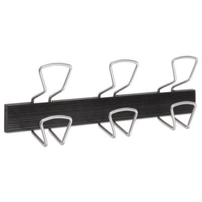 Wall-Mount Coat Hooks, 18.11 x 2.95 x 6.45, Metal, Silver, 22 Lb Capacity