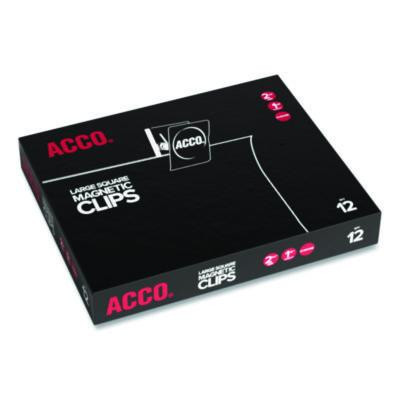 Magnetic Clip, 1.13" Jaw Capacity, Silver, 12/Pack