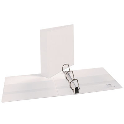 Heavy-Duty Non Stick View Binder With Durahinge And Slant Rings, 3 Rings, 2" Capacity, 11 X 8.5, White, (5504)
