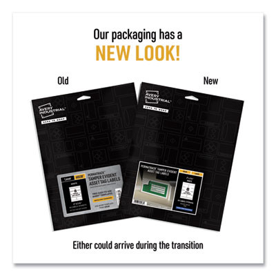 Permatrack Tamper-Evident Asset Tag Labels, Laser Printers, 2 X 3.75, White, 8/Sheet, 8 Sheets/Pack
