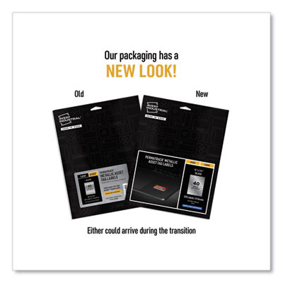 Permatrack Metallic Asset Tag Labels, Laser Printers, 0.75 X 1.5, Metallic Silver, 40/Sheet, 8 Sheets/Pack