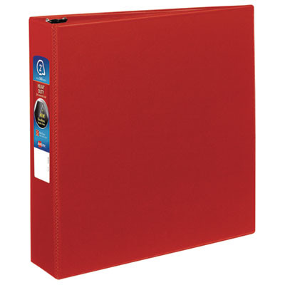 Heavy-Duty Non-View Binder With Durahinge And One Touch Ezd Rings, 3 Rings, 2" Capacity, 11 X 8.5, Red