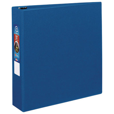 Heavy-Duty Non-View Binder With Durahinge And One Touch Ezd Rings, 3 Rings, 2" Capacity, 11 X 8.5, Blue
