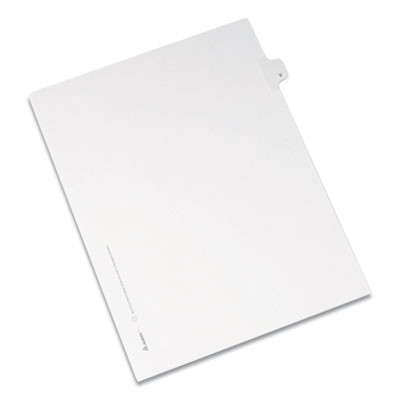 Preprinted Legal Exhibit Side Tab Index Dividers, Allstate Style, 26-Tab, V, 11 X 8.5, White, 25/Pack