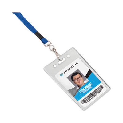 Breakaway Lanyards, Metal J-Hook Fastener, 36" Long, Blue, 24/Box