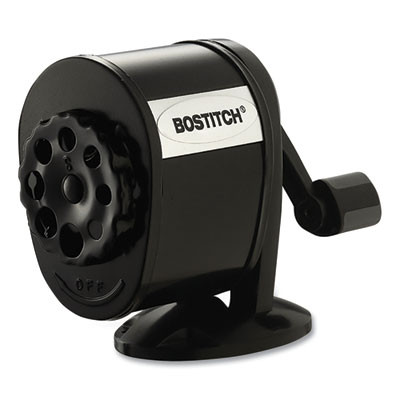 Metal Manual Pencil Sharpener, Manually-Powered, 5.44" x 2.69" x 4.33", Black
