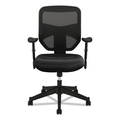Vl531 Mesh High-Back Task Chair With Adjustable Arms, Supports Up To 250 Lbs, 18" To 22" Seat Height, Black