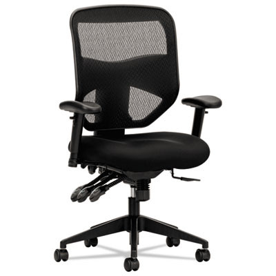 Vl532 Mesh High-Back Task Chair, Supports Up To 250 Lb, 17" To 20.5" Seat Height, Black