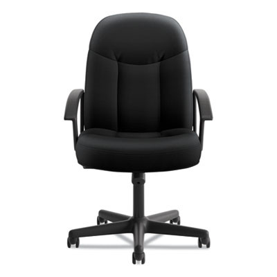 Hvl601 Series Executive High-Back Chair, Supports Up To 250 Lb, 17.44" To 20.94" Seat Height, Black