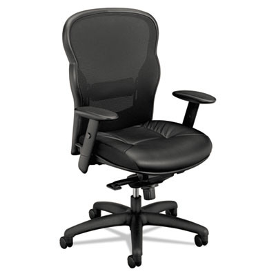 Wave Mesh High-Back Task Chair, Supports Up To 250 Lb, 19.25" To 22" Seat Height, Black
