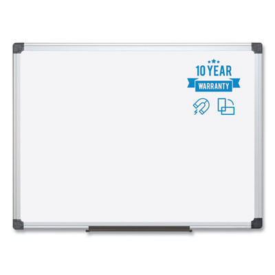 Value Lacquered Steel Magnetic Dry Erase Board, 96" x 48", White Surface, Satin Aluminum Frame