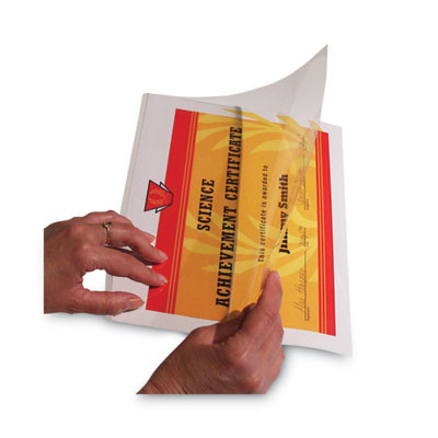 Quick Cover Laminating Pockets, 12 Mil, 9.13" X 11.5", Gloss Clear, 25/Box