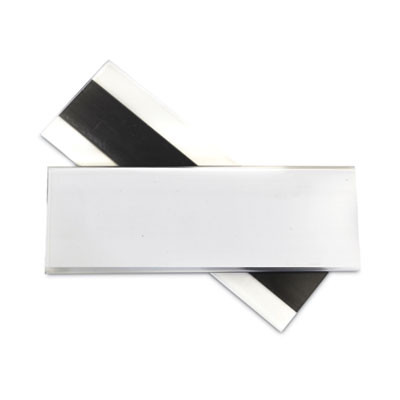 Hol-Dex Magnetic Shelf/Bin Label Holders, Side Load, 2 x 6, Clear, 10/Box