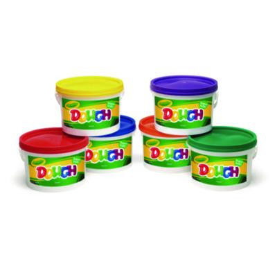 Modeling Dough Bucket, 3 Lbs, Assorted Colors, 6 Buckets/Set