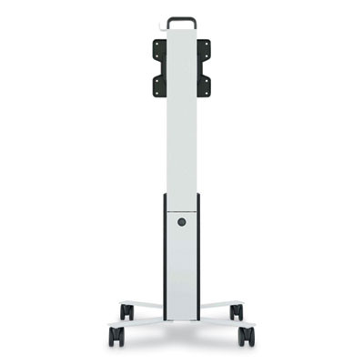 Mobile Tv Cart Coworksation, Engineered Wood, 3 Shelves, Supports 40 Lb, 22.5" x 22.6" x 50.89", White