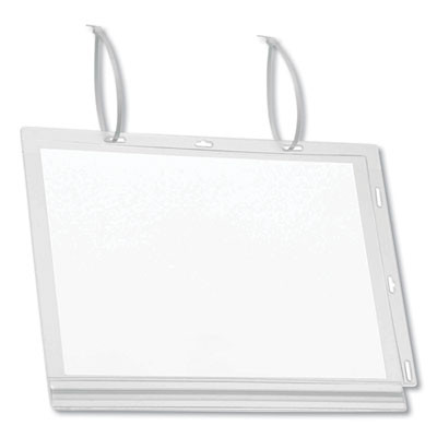 Water Resistant Sign Holder Pockets With Cable Ties, 8.5 x 11, Clear Frame, 5/Pack