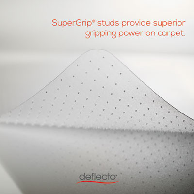 Clear All Day Use Chair Mat For Flat To Extra-High/Plush Pile Carpeted Floors, Rectangular, Straight Edges, 46" x 60", Clear