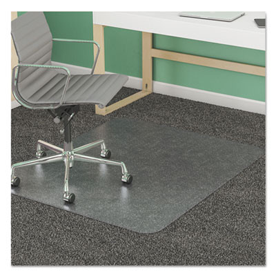 Supermat Frequent Use Chair Mat For Medium Pile Carpeted Floors, Rectangular, Beveled Edges, 45" x 53", Clear