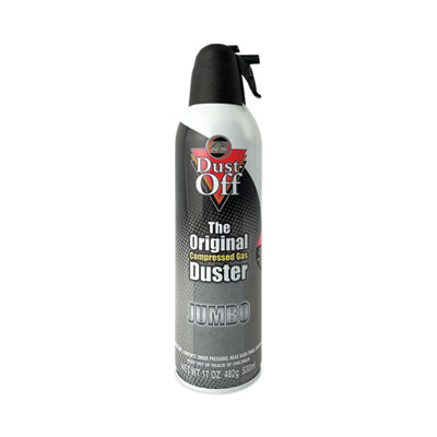 Disposable Compressed Air Duster, 17 Oz Can, 2/Pack