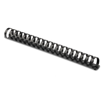 Plastic Comb Bindings For 11 x 8.5 Documents, 19 Rings, 1" (200-Sheet) Capacity, Black, 10/Pack