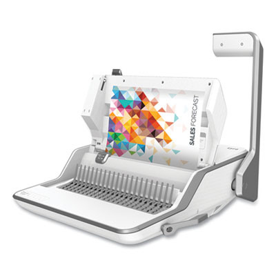 Lyra 3-In-1 Binding Center, 300 Sheets, 16.63 X 15.62 X 6.03, White/Gray