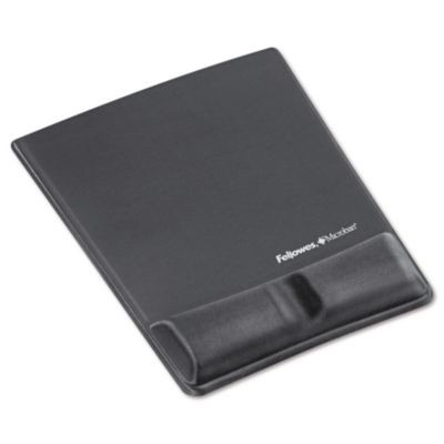 Memory Foam Wrist Support With Attached Mouse Pad, 8.25 x 9.87, Graphite