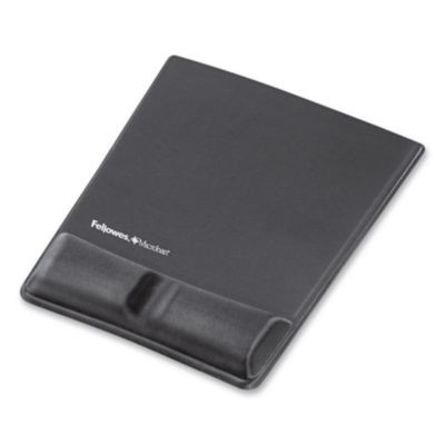 Memory Foam Wrist Support With Attached Mouse Pad, 8.25 x 9.87, Graphite