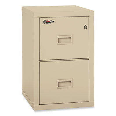 Compact Turtle Insulated Vertical File, 1-Hour Fire, 2 Legal/Letter File Drawers, Parchment, 17.75" X 22.13" X 27.75"