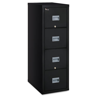Patriot By Fireking Insulated Fire File, 1-Hour Fire Protection, 4 Legal/Letter File Drawers, Black, 17.75" X 25" X 52.75"
