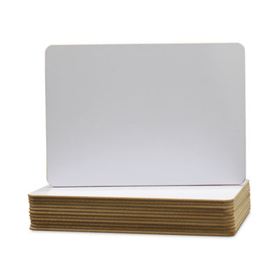 Dry Erase Board, 7" x 5", White Surface, 12/Pack