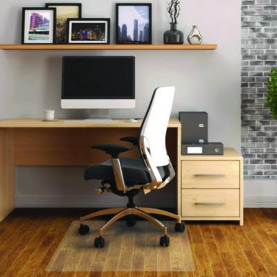 Cleartex Advantagemat Phthalate Free Pvc Chair Mat For Hard Floors, Rectangular, 53" x 45", Clear