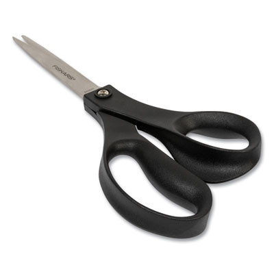 Scissors, 8" Long, Straight Black Handle
