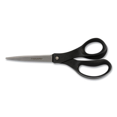 Scissors, 8" Long, Straight Black Handle