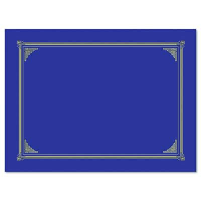 Certificate/Document Cover, 12.5 x 9.75, Metallic Blue, 6/Pack
